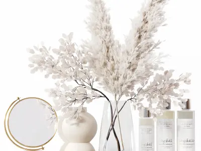 Bathroom Decor Set 33 Low-poly 3D model