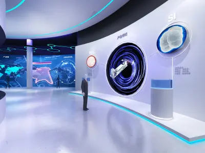 Science and technology enterprise exhibition hall design 3D model