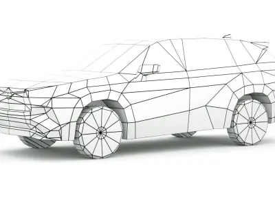 Toyota Highlander 2023 Low-poly 3D model