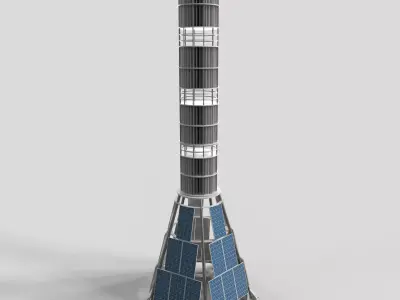 Solar Battery 3D model