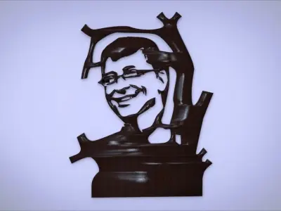 Wall decoration with Gates motif 3D print model