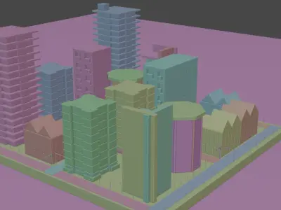 city for gaming 3D model