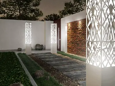 The Backyard Exterior Scene  Free 3D model