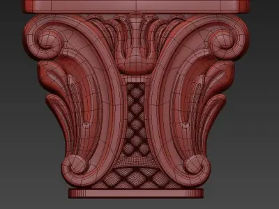 Carved Element 3D model 3D model