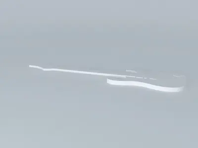 Blank Guitar Free 3D model