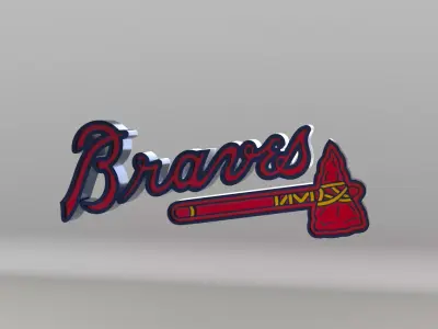 MLB Atlanta Braves V1 Team Logo 3D model