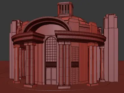  Large-scale pavilion 3D model