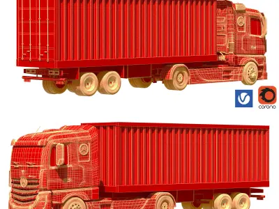 CONTAINER  BENZ ACTROS 3D model