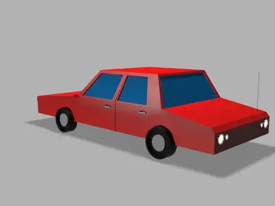 LOW POLY CAR Free low-poly 3D model 24