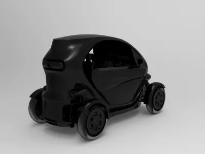 Electric Single Person Car 3D model