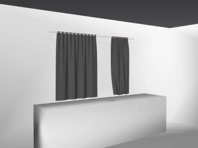 Marvelous Designer and 3DS Max Curtains03 Smallest 3D model