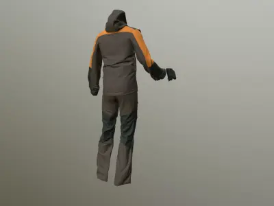 Ski suit 3D model