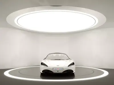 showroom-rounded form white -corona 2019 3D model