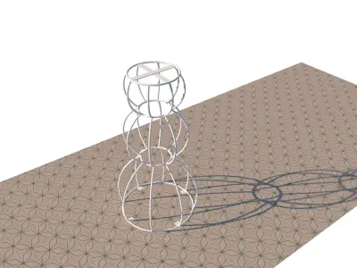 iron vase frame Free 3D model