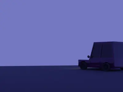 Sleek Low Poly Car Model - Perfect for Your CG Projects Low-poly 3D model