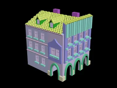 Medieval House 22 3D print model 3D model