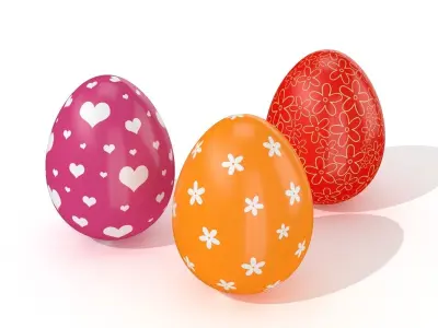 Easter eggs 11 Styles 3D Model Collection