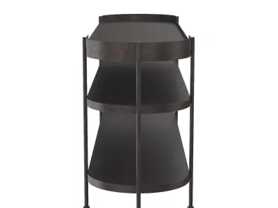 Cassio Console Black Steel 3D model