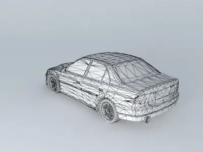 Proton Wira Mitsubishi Lancer Evo 1990 2000 Facelift Free 3D model