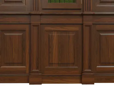Built-in bookcase 500 3D model