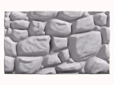 Old Tumbled Stone Wall Segment 3D model