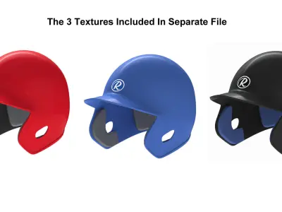 Baseball Batting Helmet 02 3D model