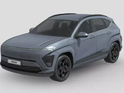 Hyundai KONA Electric 2024 Low-poly 3D model