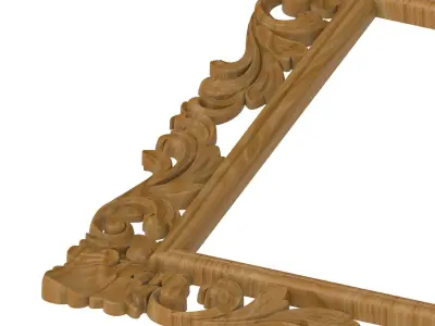 Carved picture frame STL 3D model 78