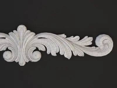 Corona decor for cnc Low-poly 3D model