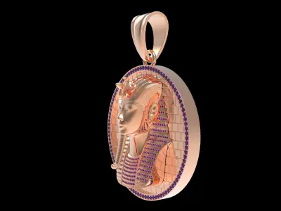 Mendel Mens Egyptian Gold Pendant 3D print model