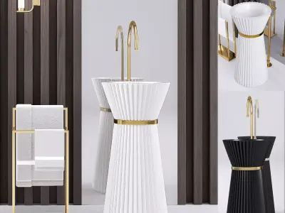 Plisse Wash Basin 3D model