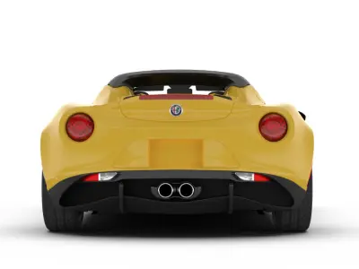 Alfa Romeo 4C Spider roadster Low-poly 3D model