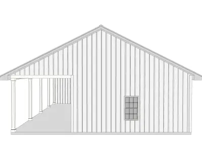 Barndominium House 018 -Archimple LLC Low-poly 3D model