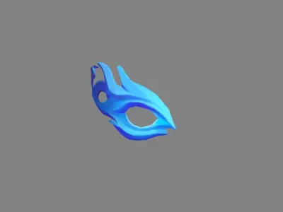 blue eye mask Low-poly 3D model