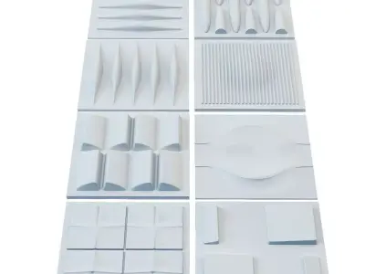 3d panel set 3D model