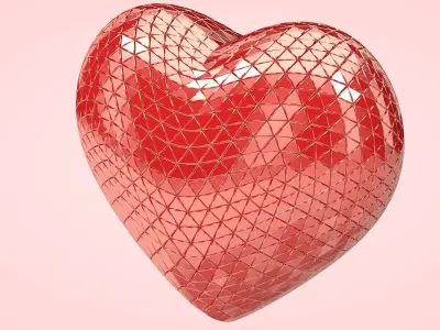 Heart Low-poly 3D model