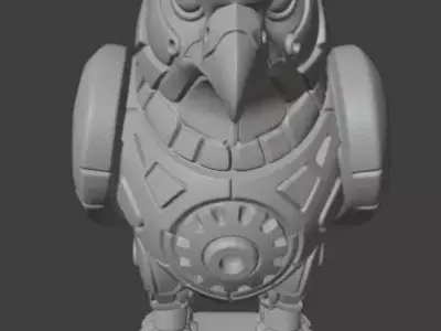 Industrial Falcon Sculpture 3D print model