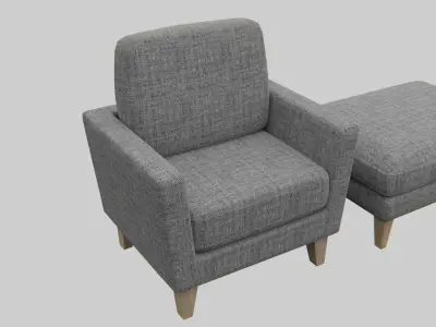 Furniture Set-02 Low-poly 3D model