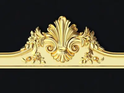 Central decor ornament for furniture 3D model 983