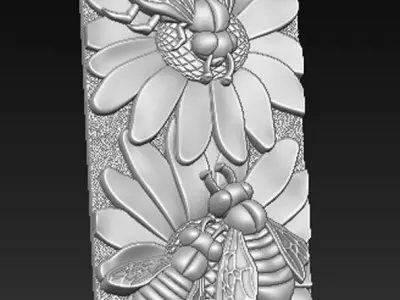 Decorative Panel 5    Bees 3D model 3D print model