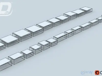 Baske Table Set 3D model