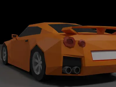 Low poly nissan gtr r35 Low-poly 3D model