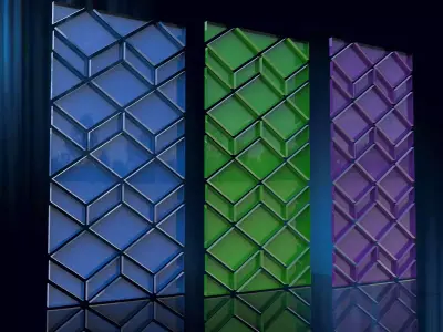 Decorative panel  Low-poly 3D model