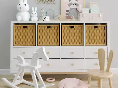 Childroom Decoration Set- 01 3D model