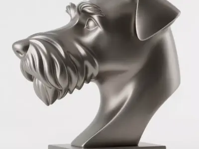 Dog sculpture 3D print model