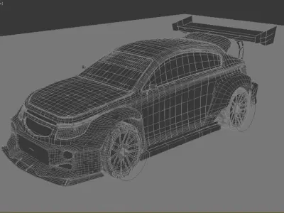 modifycar1 mercedes benz ksb car 3D model