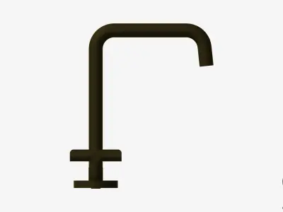 Basin Tap Set - Luxury - Sleek Plus Low-poly 3D model