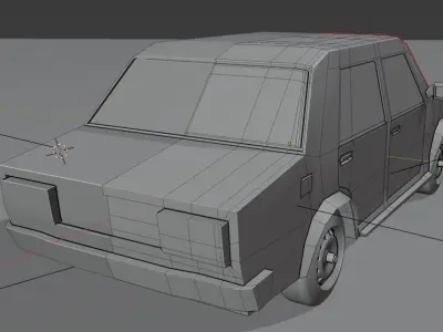 VAZ-2105 car Low-poly 3D model