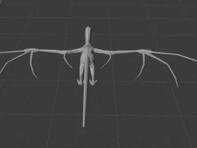 Wyvern Dragon Base Model 3D model