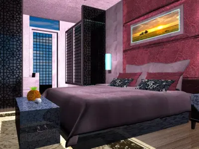 Interior Luxury Bedroom 3D model